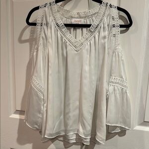 White Cold Shoulder Top